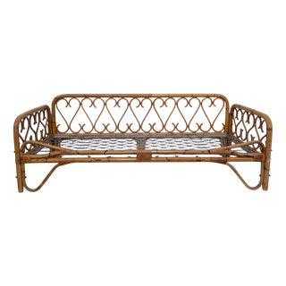 Bamboo Wooden Sofa, 1960s For Sale