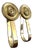 French Art Deco Brass Curtain Holdbacks, 1940s, Set of 2 For Sale