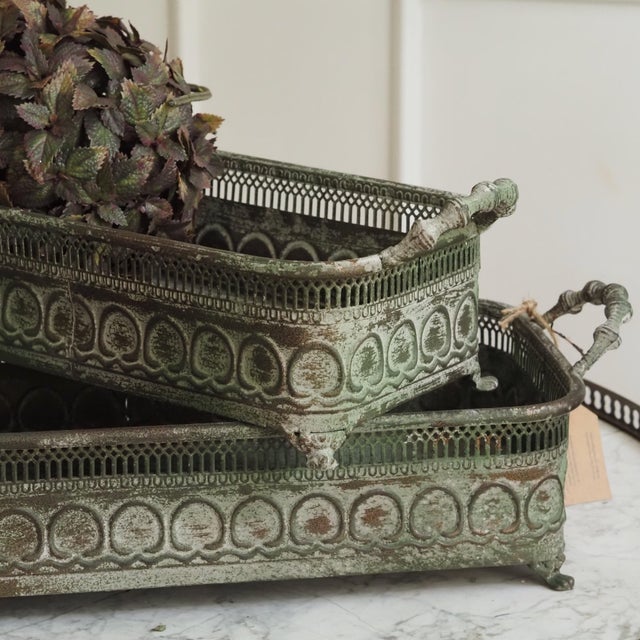 Plant Pot Set with Patina, Set of 2 For Sale - Image 4 of 11