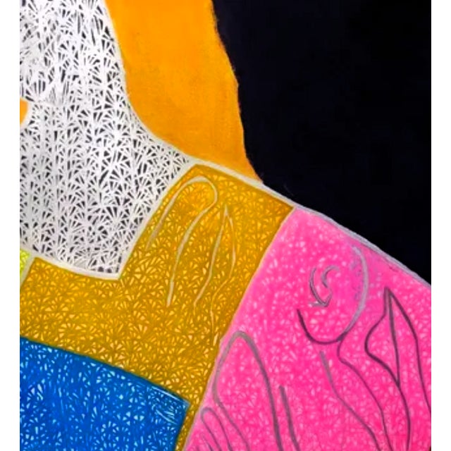 Abstract "In Order to Embrace Change", Acrylic on Canvas Painting by Janet Adegoke For Sale - Image 3 of 3