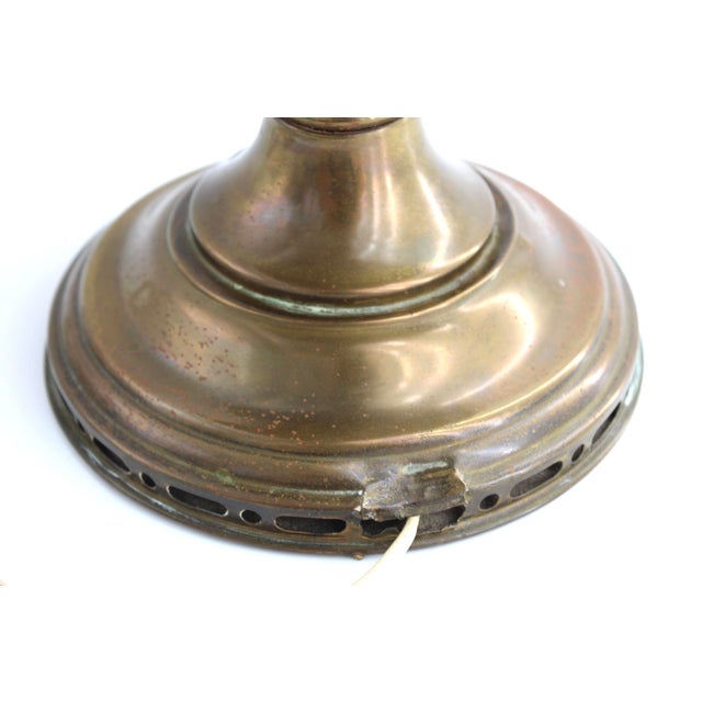 Vintage Aladdin Model 12 Electrified Oil Table Lamp With Swirled Glass Shade, Mantle For Sale In Dallas - Image 6 of 18