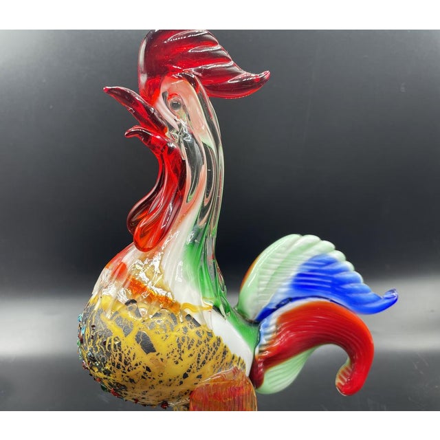 Murano Multicolored Rooster Sculpture, 1960s For Sale - Image 13 of 18