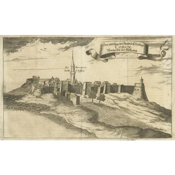 Boethius, Koroni Or Corone, Greece, 1688, Print For Sale - Image 3 of 5