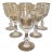 Vintage Modern Clear Gilt Tiffin Glass Wine Glasses - Set of 6 For Sale