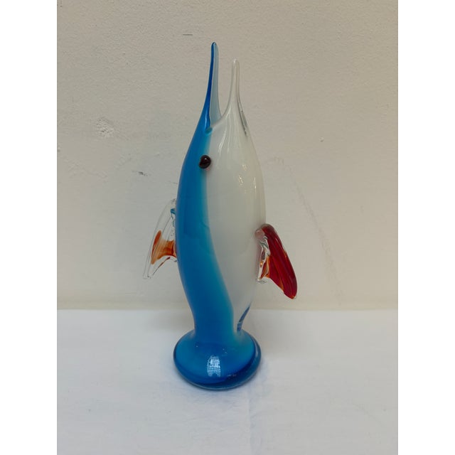 Mid-Century Murano Sommerso Vase in the Shape of a Fish, 1960s, in Very Good conditions. Designed 1960 to 1969