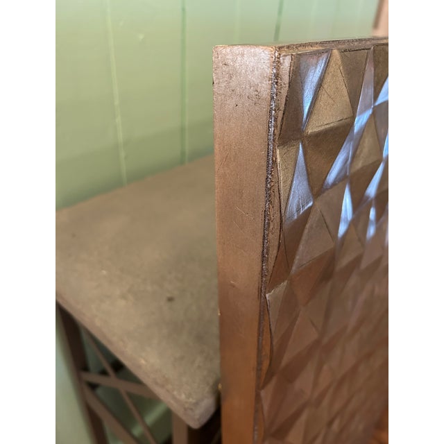 Op Art Very Large 3 Dimensional Geometric Silverleaf Wall Sculpture For Sale - Image 3 of 10