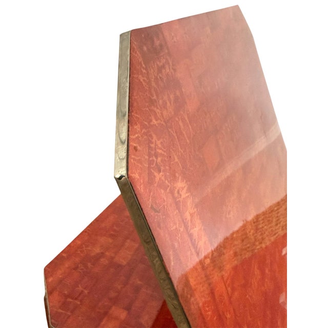 Set/8 Tessellated Coral Maitland Smith Placemats For Sale - Image 9 of 10