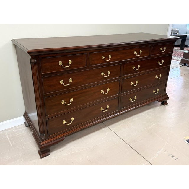 American 1990s Henkel Harris Mahogany Dresser Model No. 166 For Sale - Image 3 of 16