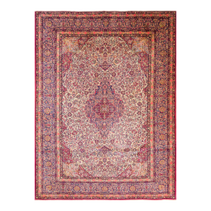 Antique Persian Dabbir Kashan Carpet, Very Fine