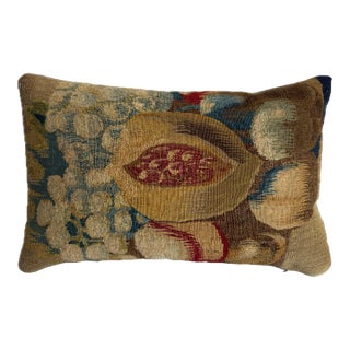17th Century Brussels Fruit and Vine Tapestry Pillow For Sale