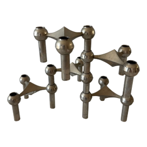 Set of 5 Stackable Candle Holders by Fritz Nagel & Caesar Stoffi