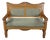 Antique Victorian American Empire Quartersawn Oak Carved Settee Bench Loveseat For Sale