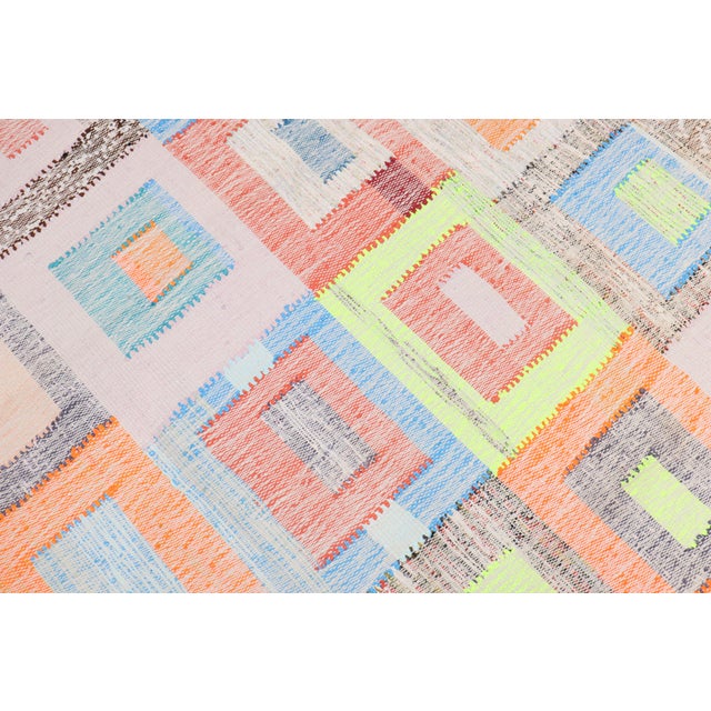 Vintage Inspired Zabihi Collection Turkish Kilim For Sale - Image 9 of 11