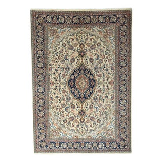 Hand-Knotted Sarough Oriental Rug in Cork Wool For Sale