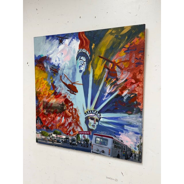 Design Plus Gallery presents a Mixed Media Art Work from Beth Pewther Entitled "Revisiting Liberty; Saying Goodbye". The...