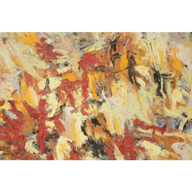 Mid Century Modern Abstract Oil Painting For Sale - Image 10 of 18