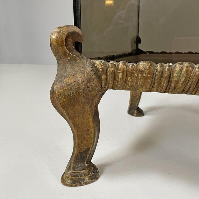 Italian Modern Golden Wood and Grey Glass Coffee Tables, 1970s, Set of 2 For Sale - Image 17 of 18