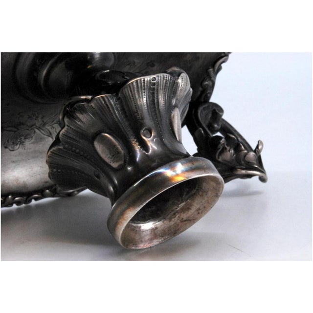 Silver Paddle with Shell Shape and Engraved Plant Motifs For Sale - Image 10 of 11