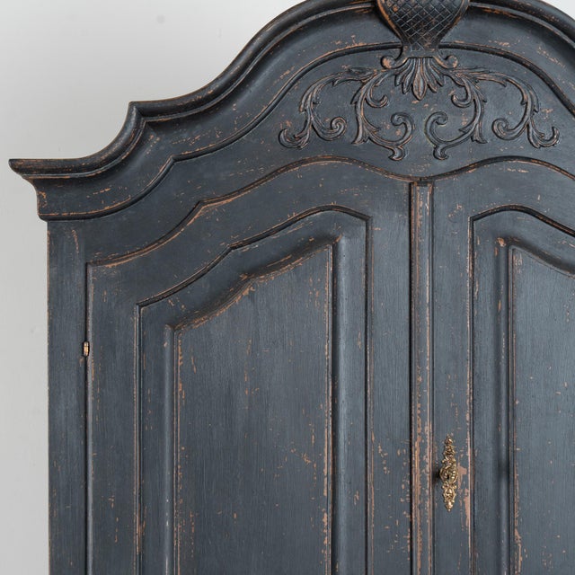 19th Century Danish Black Painted Oak Secretary Bureau For Sale - Image 4 of 18