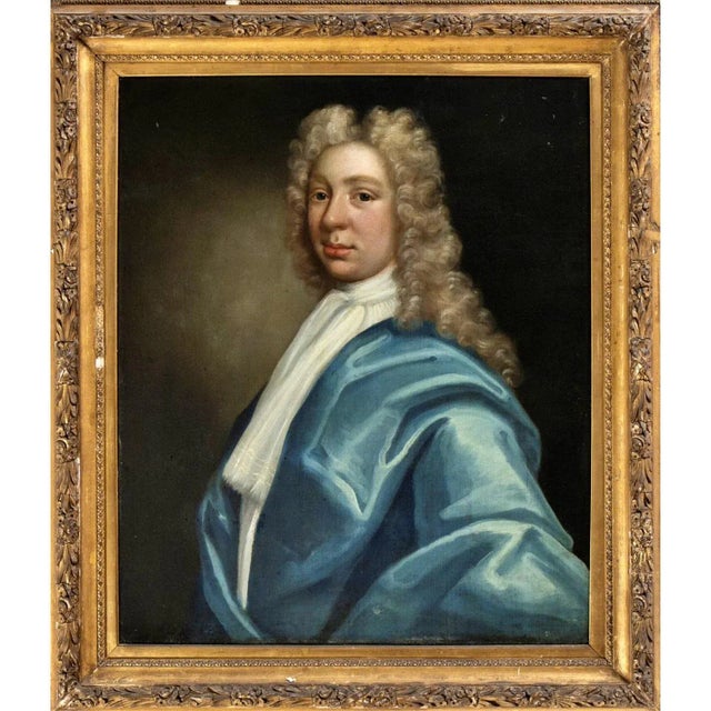 English School Artist, Young Gentleman, 18th Century, Oil on Canvas, Framed For Sale - Image 6 of 6