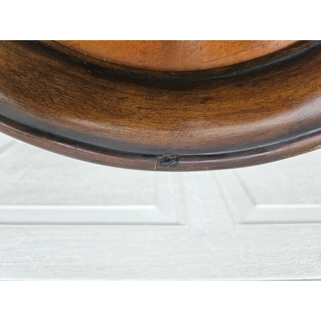 Round Barley Twist Side Table Stylized Palm Tabletop For Sale - Image 9 of 10
