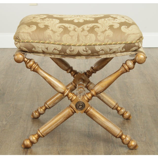 Lillian August Regency Style X Base Benches a Pair Chairish
