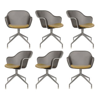 Set of 6 Vintage Antonio Citterio for B&b Italia Iuta Armchairs For Sale
