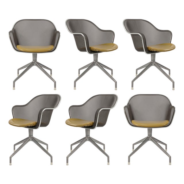 Set of 6 Vintage Antonio Citterio for B&b Italia Iuta Armchairs For Sale