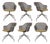Set of 6 Vintage Antonio Citterio for B&b Italia Iuta Armchairs For Sale