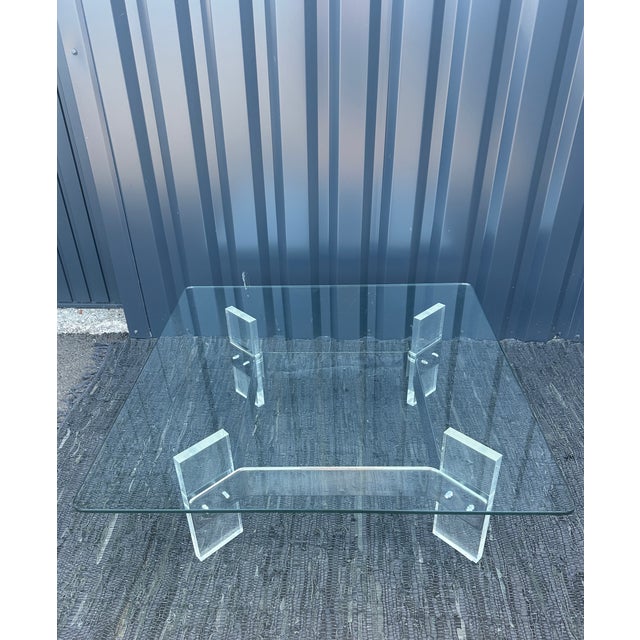 Vintage Table in Glass, 1970 For Sale - Image 10 of 14