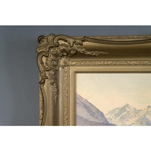 Alpine Scenes, Oil on Canvas, Framed For Sale - Image 5 of 17