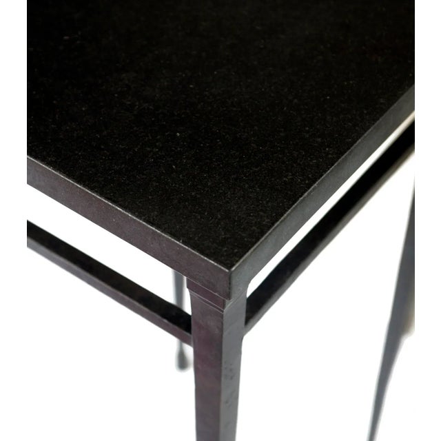 Holly Hunt Holly Hunt; "Rue De Seine" Iron Console Table W/Stone Top For Sale - Image 4 of 5
