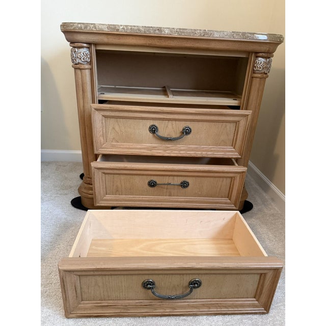 Wood Stanley Coronation Bachelor's Chest With Cultured Marble Top (2) For Sale - Image 7 of 18