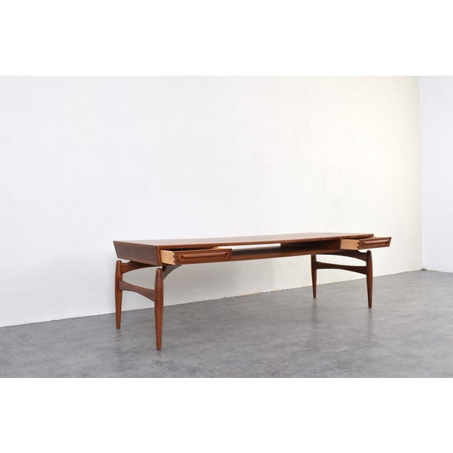 Brown Mid-Century Modern Teak Coffee Table by Johannes Anderen for Trensum Möbelfabrik, 1960s For Sale - Image 8 of 16