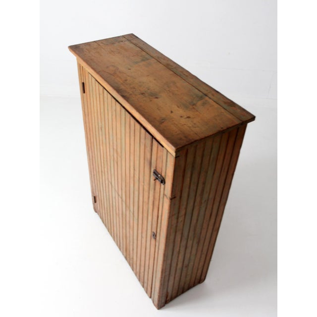 Antique Beadboard Country Cupboard Cabinet For Sale - Image 10 of 18