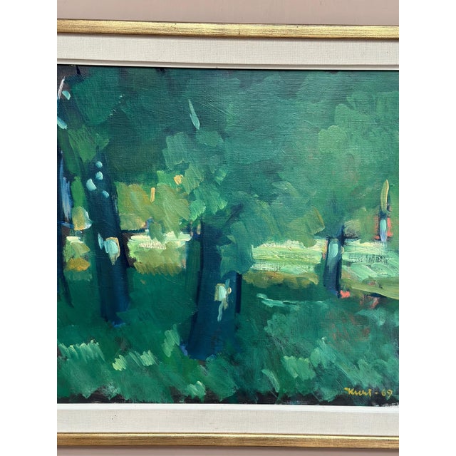 Kurt Rubank, Forest Grove, 1969, Oil Painting on Canvas, Framed For Sale - Image 16 of 18