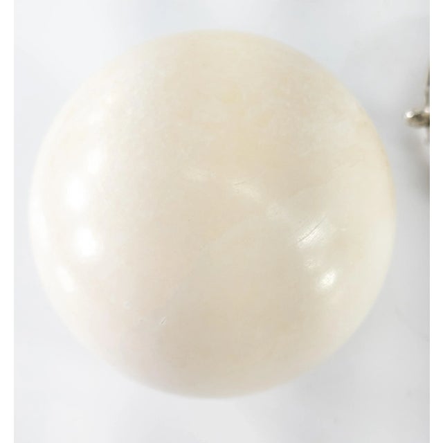 Mid-Century Marble Crystal Ball on English Silverplate Tripod Base For Sale - Image 11 of 13