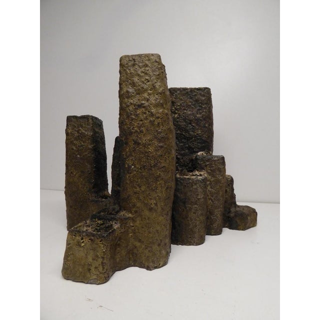 Brutalist Centrepiece Vase and Candlesticks by Pia Manu, Belgium, 1960s, Set of 3 For Sale - Image 12 of 18