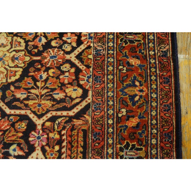 1920s 1920s Black Geometric Antique Persian Sarouk Rug 2' 7'' X 19' 0'' Handknotted Wool Carpet For Sale - Image 5 of 18