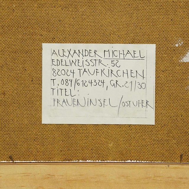 Fraueninsel, Eastern Shore – Oil Painting by Alexander Michael, 1994 For Sale - Image 6 of 7