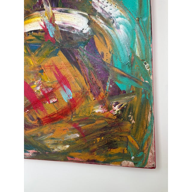 Original Contemporary Abstract Expressionist Mixed Media Painting on Canvas For Sale - Image 11 of 12