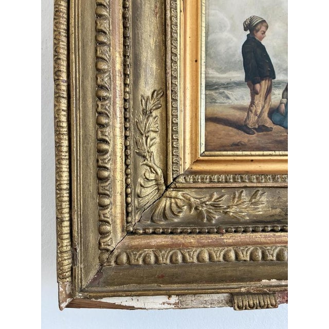 Seaside, 1845, Oil Painting on Board, Framed For Sale - Image 9 of 16