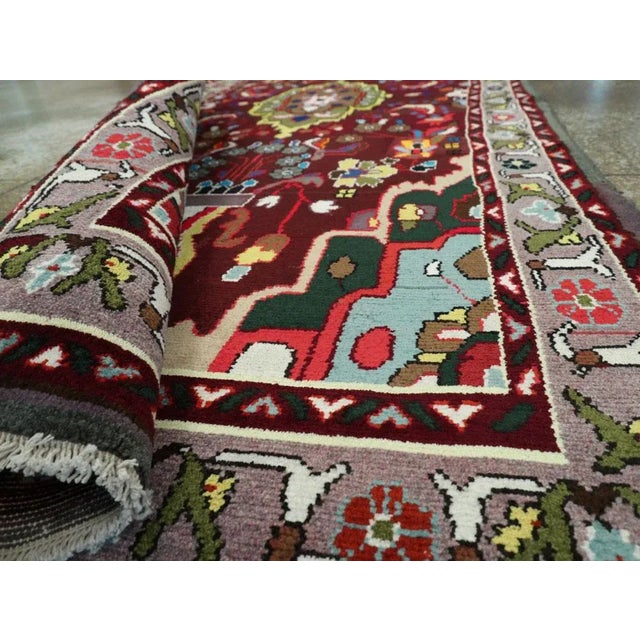 Vintage Persian Hamadan Rug – Size: 3' 7" X 7' 9" For Sale - Image 10 of 11