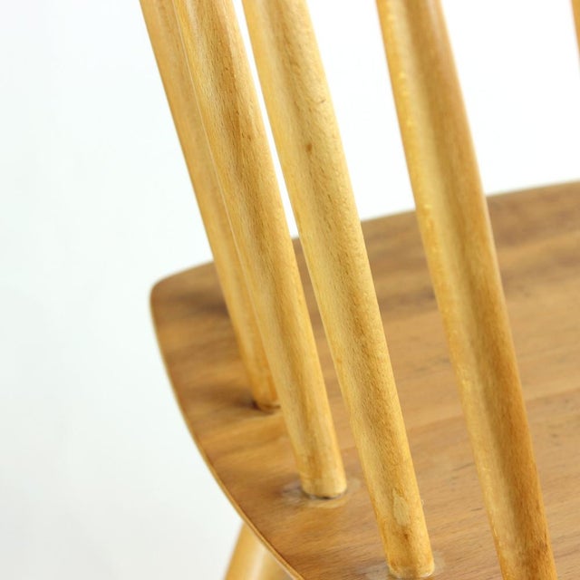 1970s Mid-Century Oak Chair, 1975 For Sale - Image 5 of 16