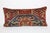 Textile Antique Tribal Turkish Blue Tones Sofa Rug Pillow Cover -14'' X 31'' For Sale - Image 7 of 8