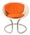 Vintage Small Fiberglass Armchair in Metal and Textile, Italy, 1970s For Sale