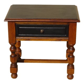 Vintage Bedside Table in Oak, 1980s For Sale