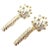 David Webb 18k yellow gold cufflinks feature bold white enamel spheres adorned with polished gold spike accents, creating...