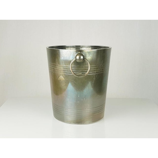 Mid-Century Modern Mid-Century Modern Silver-Plated Metal Ice Bucket from Christofle For Sale - Image 3 of 8