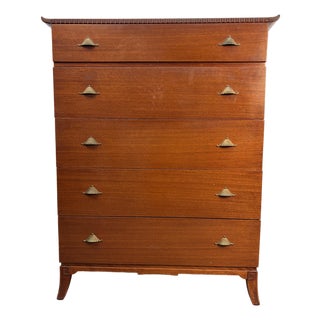 Mid 20th Century Chinoiserie "Pagoda" Highboy Dresser by R-Way For Sale